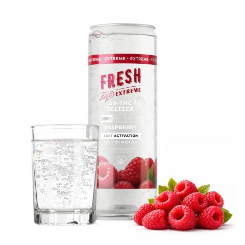 D9 Nano Raspberry THC Seltzer - 200mg - Fresh - Thumbnail 2