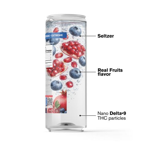 D9 Nano Blueberry & Pomegranate THC Seltzer - 200mg - Fresh - Thumbnail 3