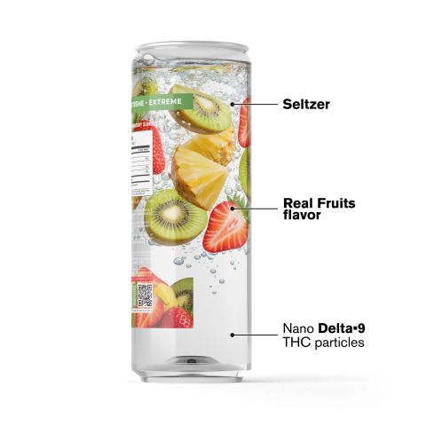 D9 Nano Strawberry Sunset THC Seltzer - 200mg - Fresh - Thumbnail 3