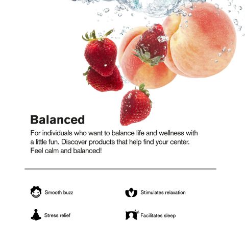 D9 Nano Strawberry & Peach THC Seltzer - 200mg - Fresh - Thumbnail 4