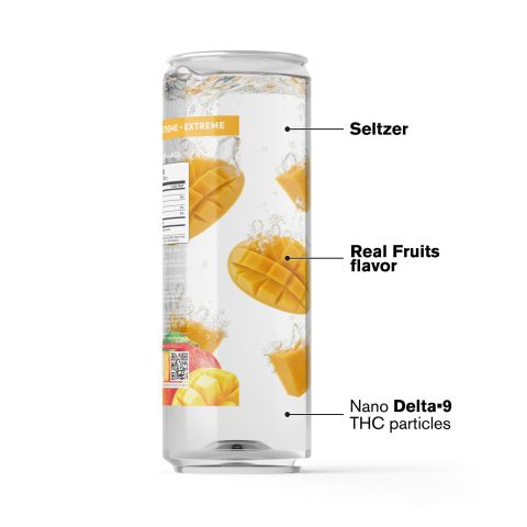 D9 Nano Mango THC Seltzer - 200mg - Fresh - Thumbnail 3