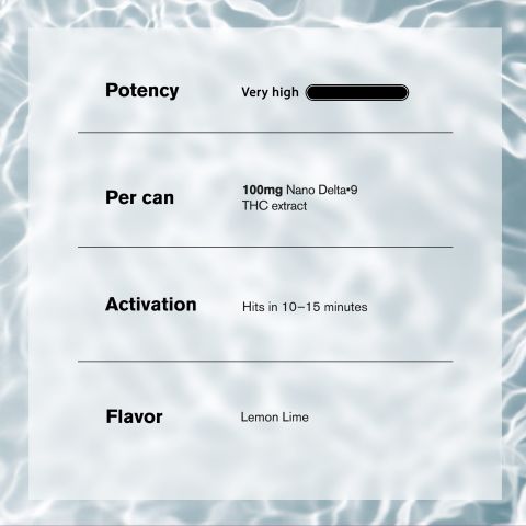 D9 Nano Lemon Lime THC Seltzer - 100mg - Fresh - Thumbnail 5