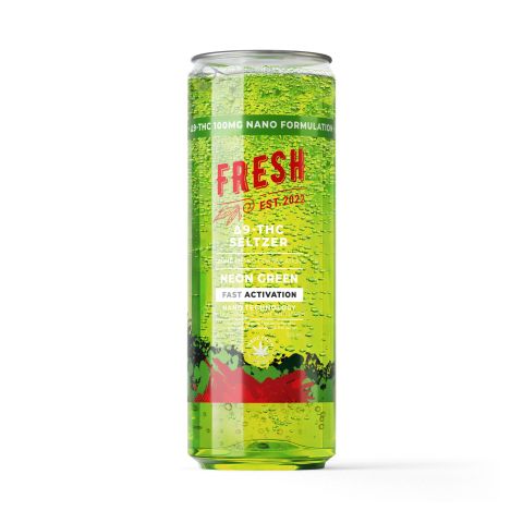 D9 Nano Neon Green THC Seltzer - 100mg - Fresh - Thumbnail 1