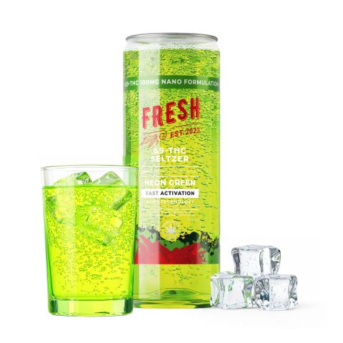 D9 Nano Neon Green THC Seltzer - 100mg - Fresh - Thumbnail 2