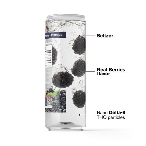 D9 Nano Blackberry THC Seltzer - 200mg - Fresh - Thumbnail 3