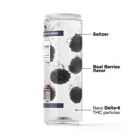 D8 Nano Blackberry THC Seltzer - 300mg - Fresh - Thumbnail 3