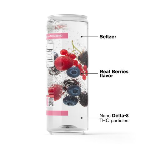 D8 & D9 Nano Berries THC Seltzer - 300mg - Fresh - Thumbnail 3