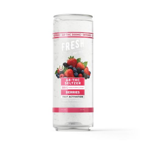 D8 Nano Berries THC Seltzer - 300mg - Fresh - Thumbnail 1
