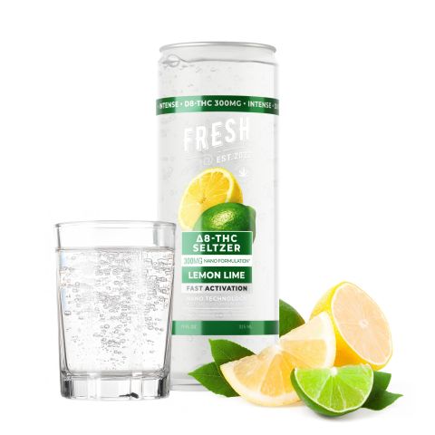 D8 Nano Lemon Lime THC Seltzer - 300mg - Fresh - Thumbnail 2