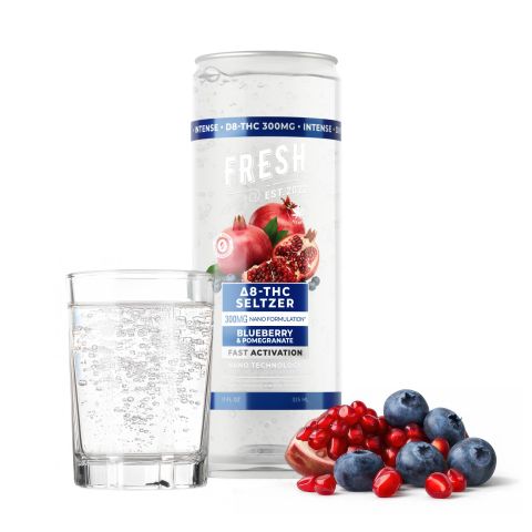 D8 Nano Blueberry & Pomegranate THC Seltzer - 300mg - Fresh - Thumbnail 2