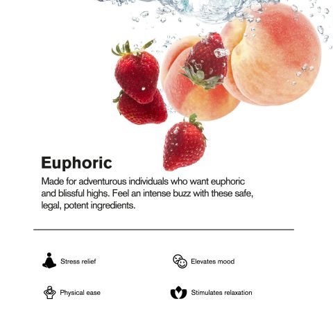 D8 Nano Strawberry & Peach THC Seltzer - 300mg - Fresh - Thumbnail 4