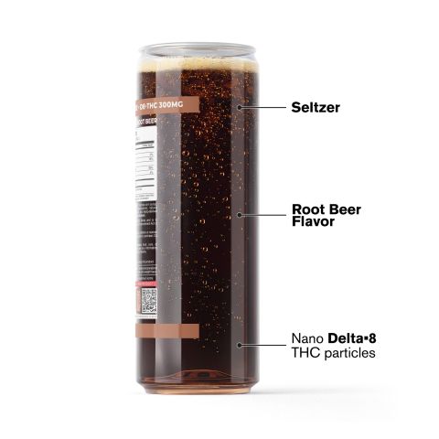 D8 Nano Root Beer THC Seltzer - 300mg - Fresh - Thumbnail 3