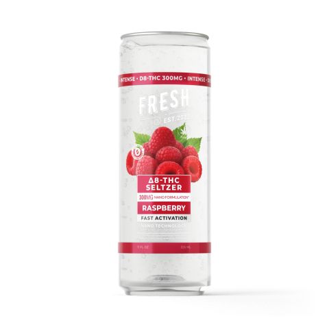 D8 & D9 Nano Raspberry THC Seltzer - 300mg - Fresh - Thumbnail 1