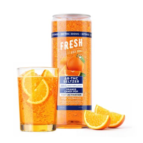 D8 & D9 Nano Orange Candy Pop THC Seltzer - 300mg - Fresh - Thumbnail 2