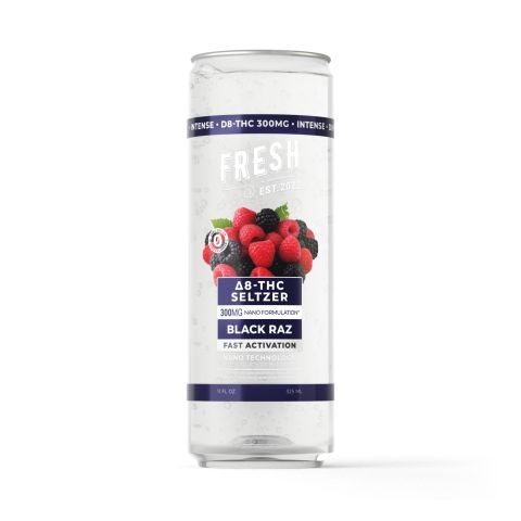 D8 Nano Black Raz THC Seltzer - 300mg - Fresh - Thumbnail 1