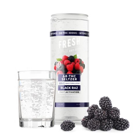 D8 Nano Black Raz THC Seltzer - 300mg - Fresh - Thumbnail 2