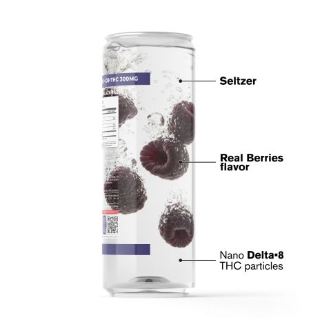 D8 Nano Black Raz THC Seltzer - 300mg - Fresh - Thumbnail 3