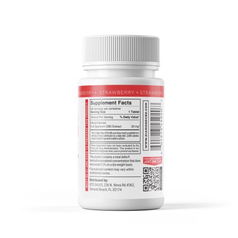 Full Spectrum CBD Tablets - 1,500mg - Strawberry - Diamond CBD - 60ct - Thumbnail 10