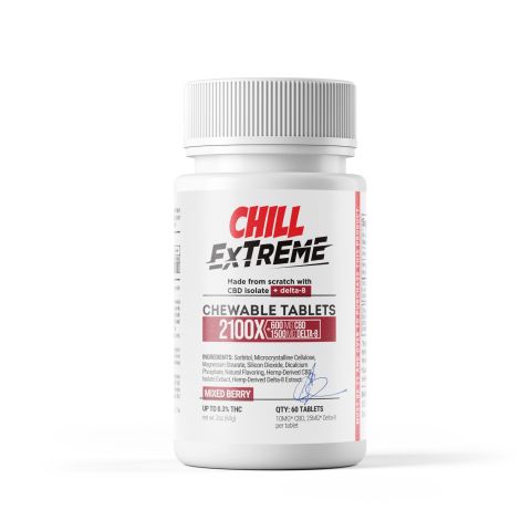 D8 & CBD Isolate Tablets - 35mg - Mixed Berry - Chill Extreme - 60ct - Thumbnail 3