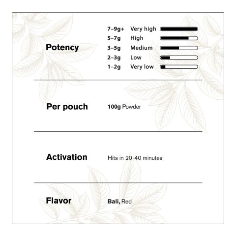 Kratom Powder - 100g - Red Bali - Chill Plus - Thumbnail 5