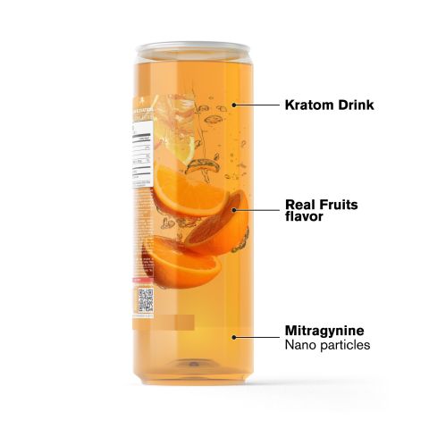 Fresh - Orange Kratom Drink - Mitragynine, Kratom, Nano - 50g - 1ct - Thumbnail 3