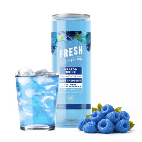 50g Mitragynine, Nano, Kratom Electrolyte Drink - Blue Raspberry - Fresh - Thumbnail 2