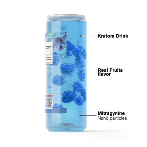 50g Mitragynine, Nano, Kratom Electrolyte Drink - Blue Raspberry - Fresh - Thumbnail 3