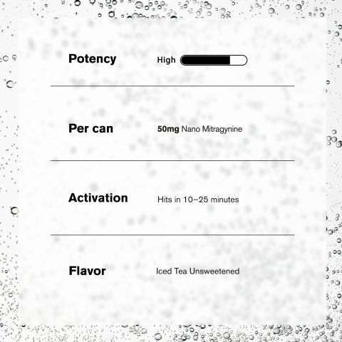 50mg Mitragynine, Nano, Kratom Iced Tea - Unsweetened - Thumbnail 5
