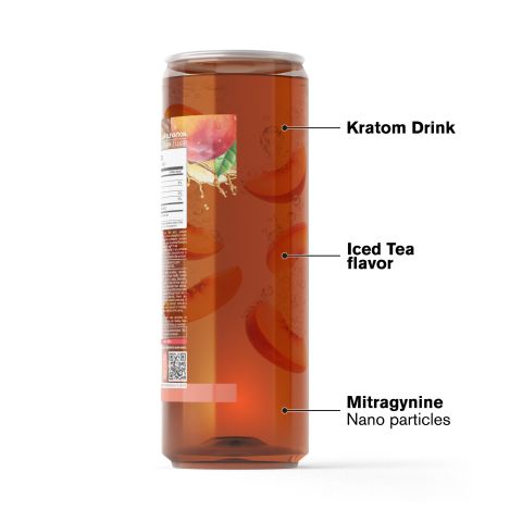 50mg Kratom Nano Iced Tea - Peach - Thumbnail 3