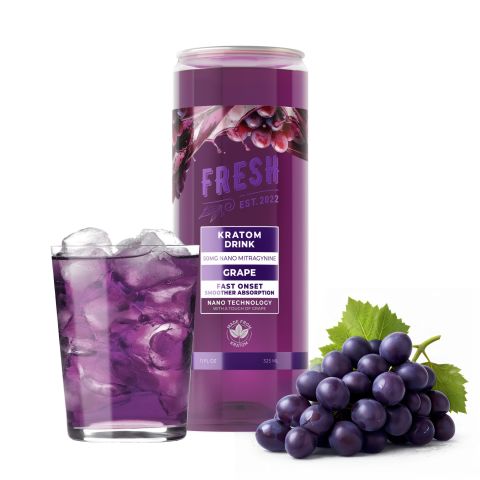 50mg Mitragynine, Nano, Kratom Juice - Grape - Fresh - Thumbnail 2