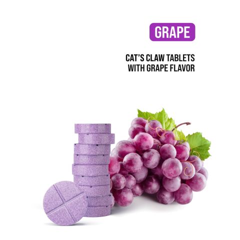 Cat's Claw Tablets - 60mg - Grape - Chill Plus - Thumbnail 4