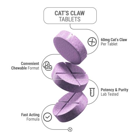 Cat's Claw Tablets - 60mg - Grape - Chill Plus - Thumbnail 5