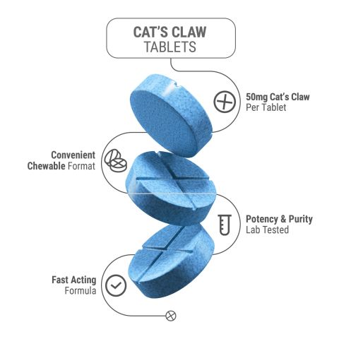 Cat's Claw Tablets - 50mg - Blueberry - Chill Plus - Thumbnail 5