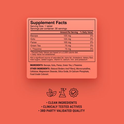 500mg Alpha Brain Herb Combo Tablets - Grapefruit - Mood Tablets - Thumbnail 9