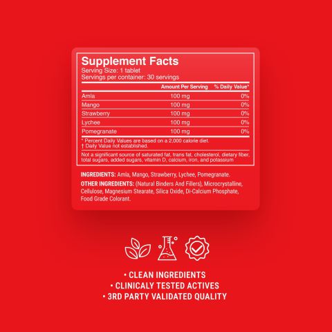 500mg Antioxidant Multi-Herb Tablets - Fruit Punch - Mood Tablets - Thumbnail 9