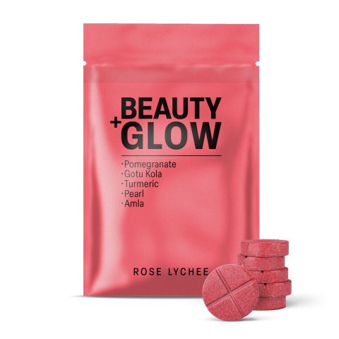 500mg Beauty + Glow Tablets - Rose Lychee - Mood Tablets - Thumbnail 2