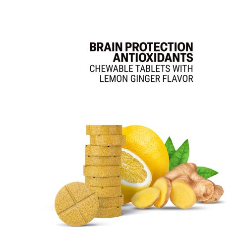500mg Brain Protection Antioxidants Tablets - Lemon Ginger - Mood Tablets - Thumbnail 4