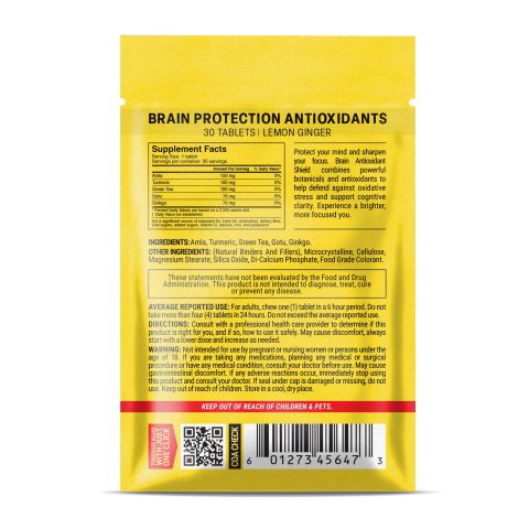 500mg Brain Protection Antioxidants Tablets - Lemon Ginger - Mood Tablets - Thumbnail 8