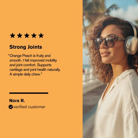 500mg Collagen + Cartilage Support Tablets - Orange Peach - Mood Tablets - Thumbnail 7