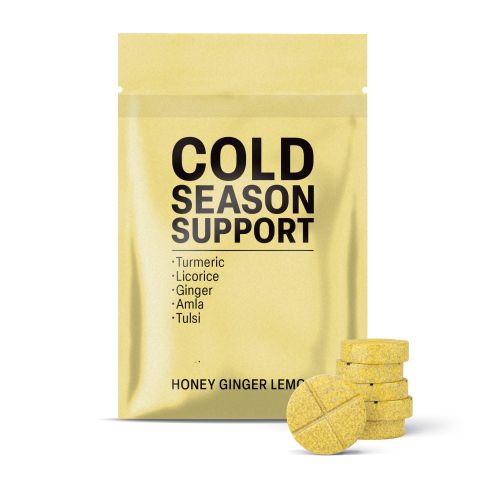 500mg Cold Season Support Tablets - Honey Ginger Lemon - Mood Tablets - Thumbnail 2