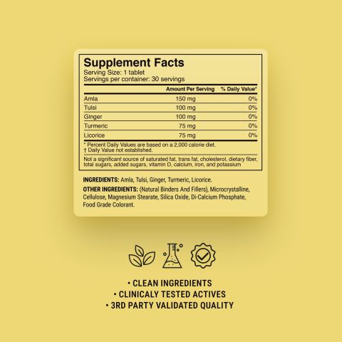 500mg Cold Season Support Tablets - Honey Ginger Lemon - Mood Tablets - Thumbnail 9