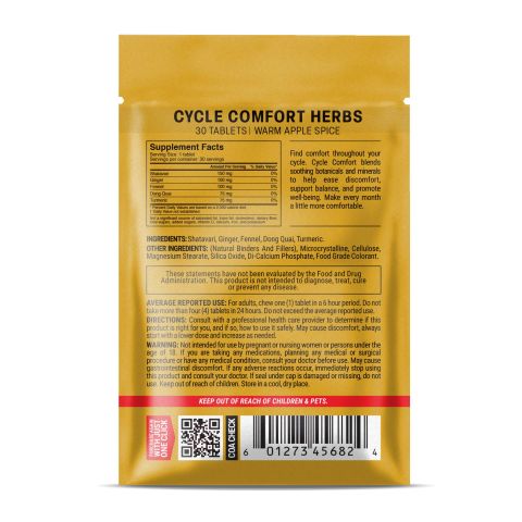 500mg Cycle Comfort Tablets - Warm Apple Spice - Mood Tablets - Thumbnail 8