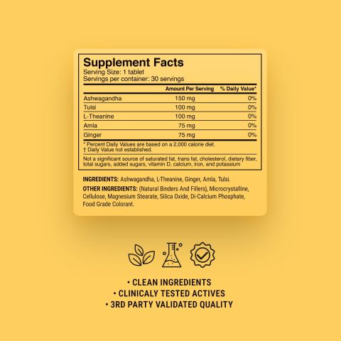 500mg Daily Calm Tablets - Honey Lemon Ginger - Mood Tablets - Thumbnail 9