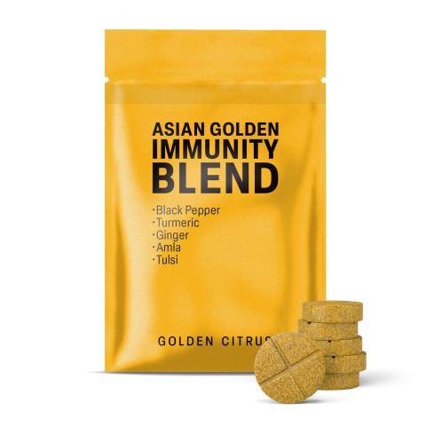 500mg Asian Golden Immunity Blend Tablets - Golden Citrus - Mood Tablets - Thumbnail 2