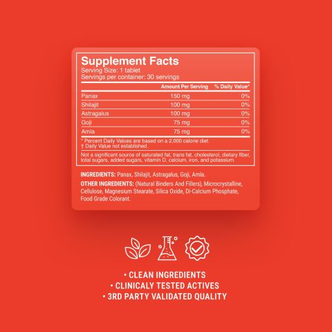500mg Asian Vitality Blend Tablets - Goji Lemonade - Mood Tablets - Thumbnail 9