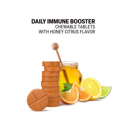 500mg Daily Immune Booster Tablets - Honey Citrus - Mood Tablets - Thumbnail 4