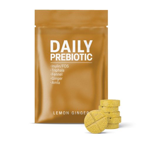 500mg Daily Prebiotic Tablets - Lemon Ginger - Mood Tablets - Thumbnail 2