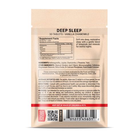 500mg Deep Sleep Tablets - Vanilla Chamomile - Mood Tablets - Thumbnail 8