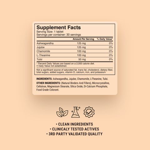 500mg Deep Sleep Tablets - Vanilla Chamomile - Mood Tablets - Thumbnail 9