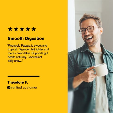 500mg Digestive Enzyme Tablets - Pineapple Papaya - Mood Tablets - Thumbnail 7